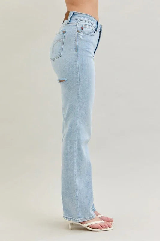 Judy Blue 90’s, Straight, Back Pocket Cutout Jeans pants