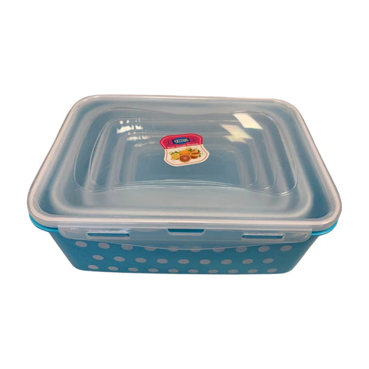 Polkadot Storage Container Set Food Blue