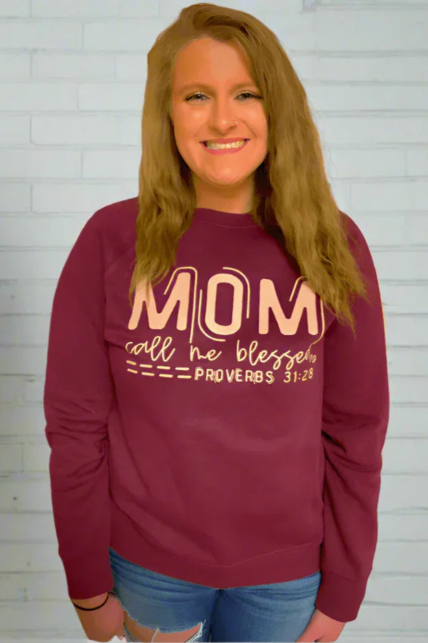 "Mom Call Me Blessed" Sweetheart Sweatshirt