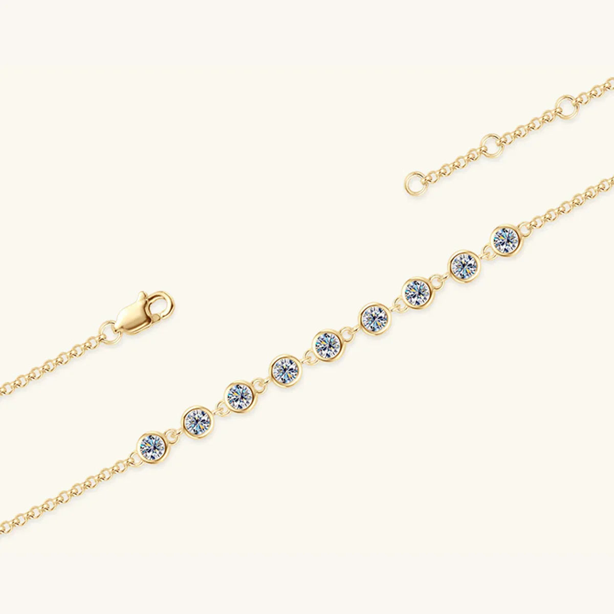 Inlaid Moissanite 925 Sterling Silver Bracelet Bracelet