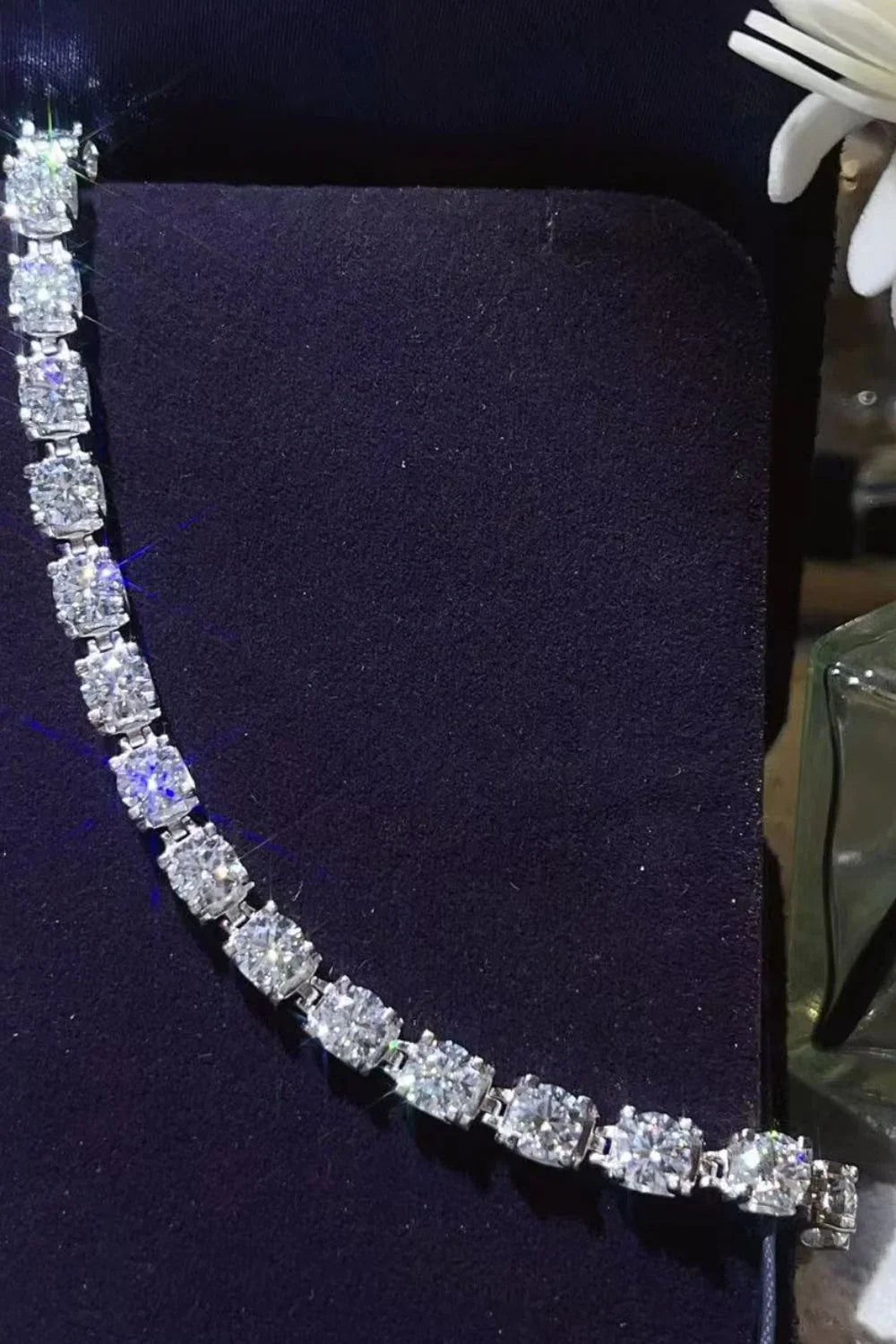 10 Carat Moissanite Platinum-Plated Bracelet Bracelet