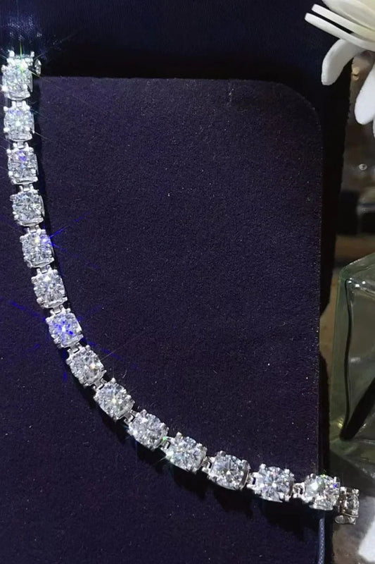 10 Carat Moissanite Platinum-Plated Bracelet Bracelet
