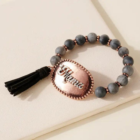 Mama Beaded Stretch Bracelet Bracelet CBGY