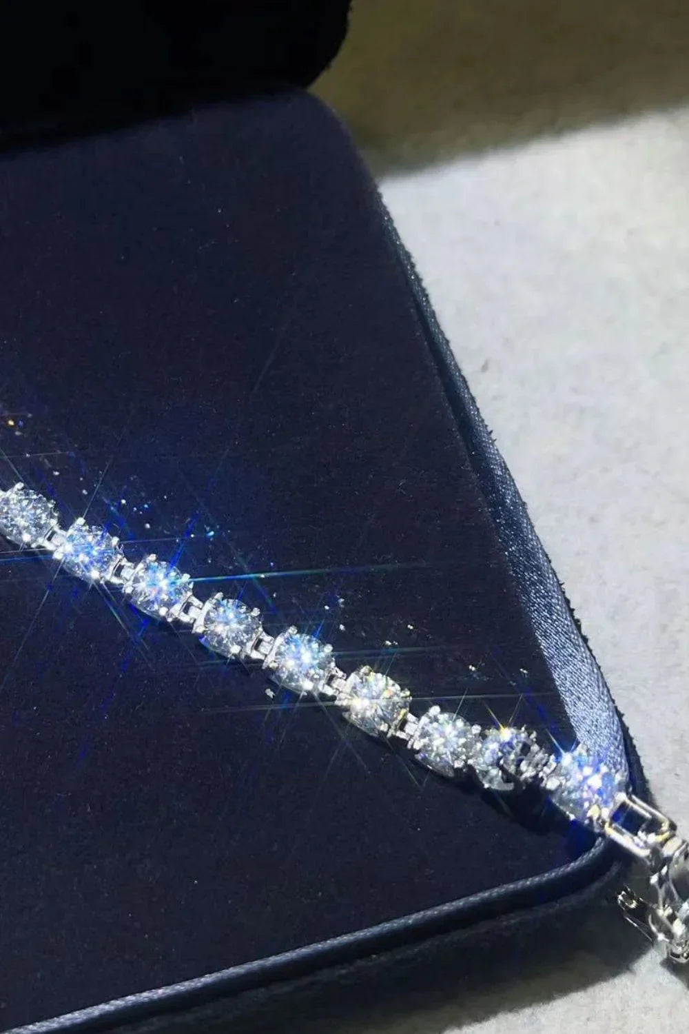 10 Carat Moissanite Platinum-Plated Bracelet Bracelet
