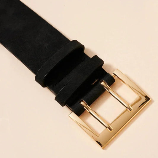 Wide Suede Waist Belt belt Black