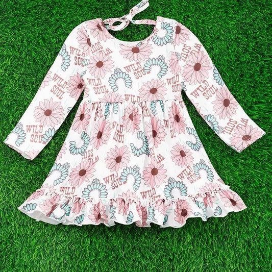 Wild Soul Printed Ruffle Hem Dress Dress
