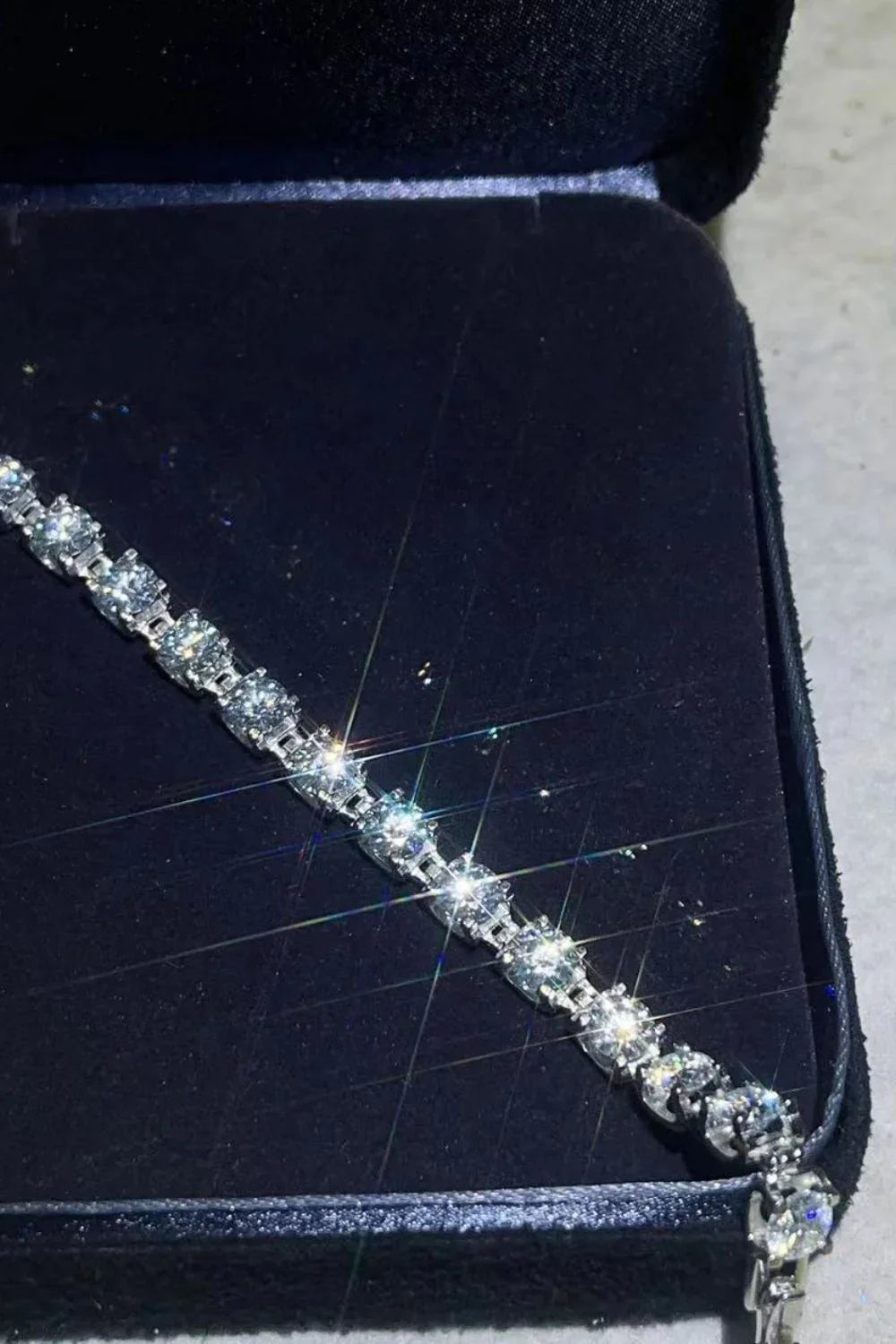 10 Carat Moissanite Platinum-Plated Bracelet Bracelet