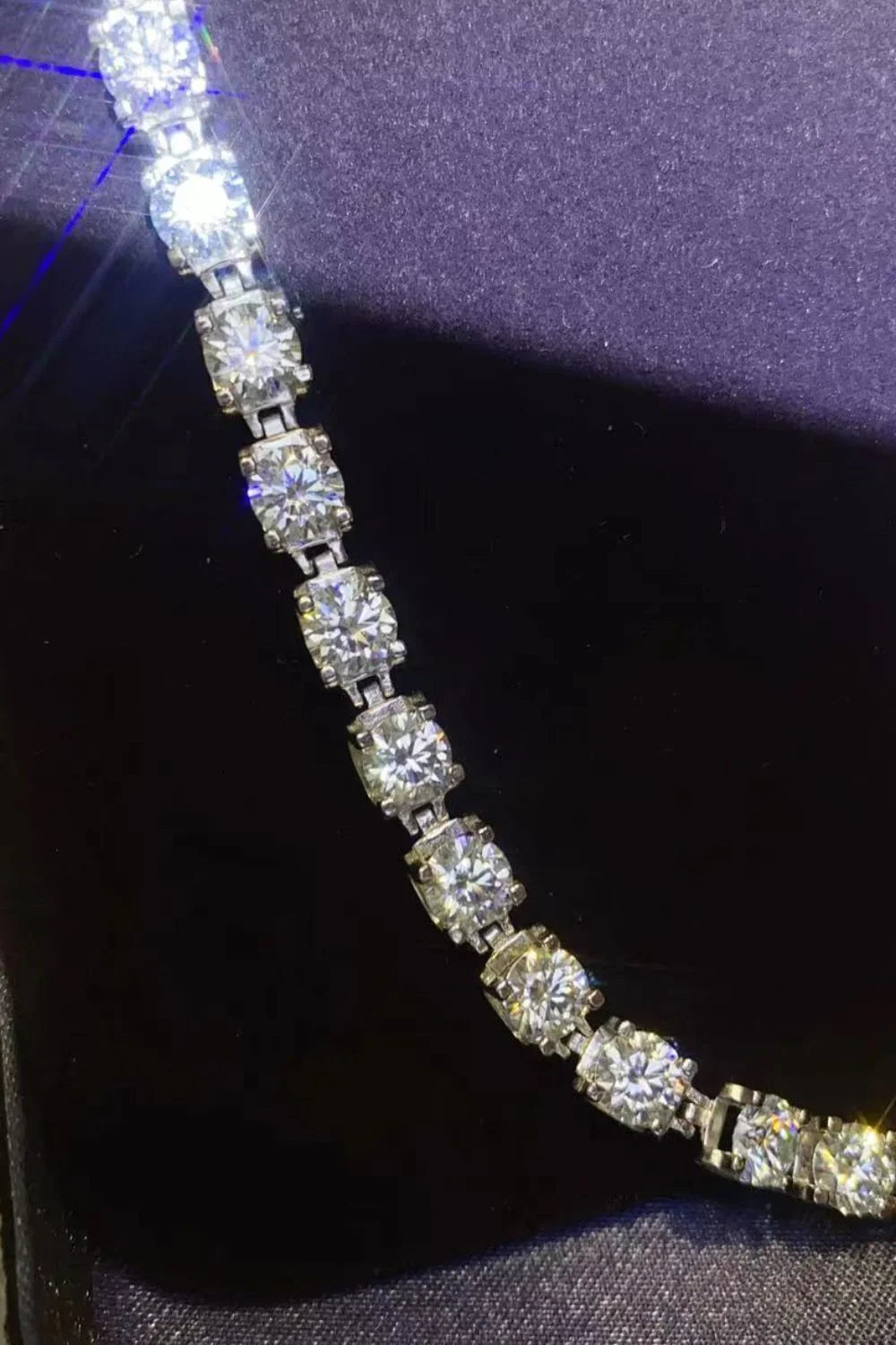 10 Carat Moissanite Platinum-Plated Bracelet Bracelet