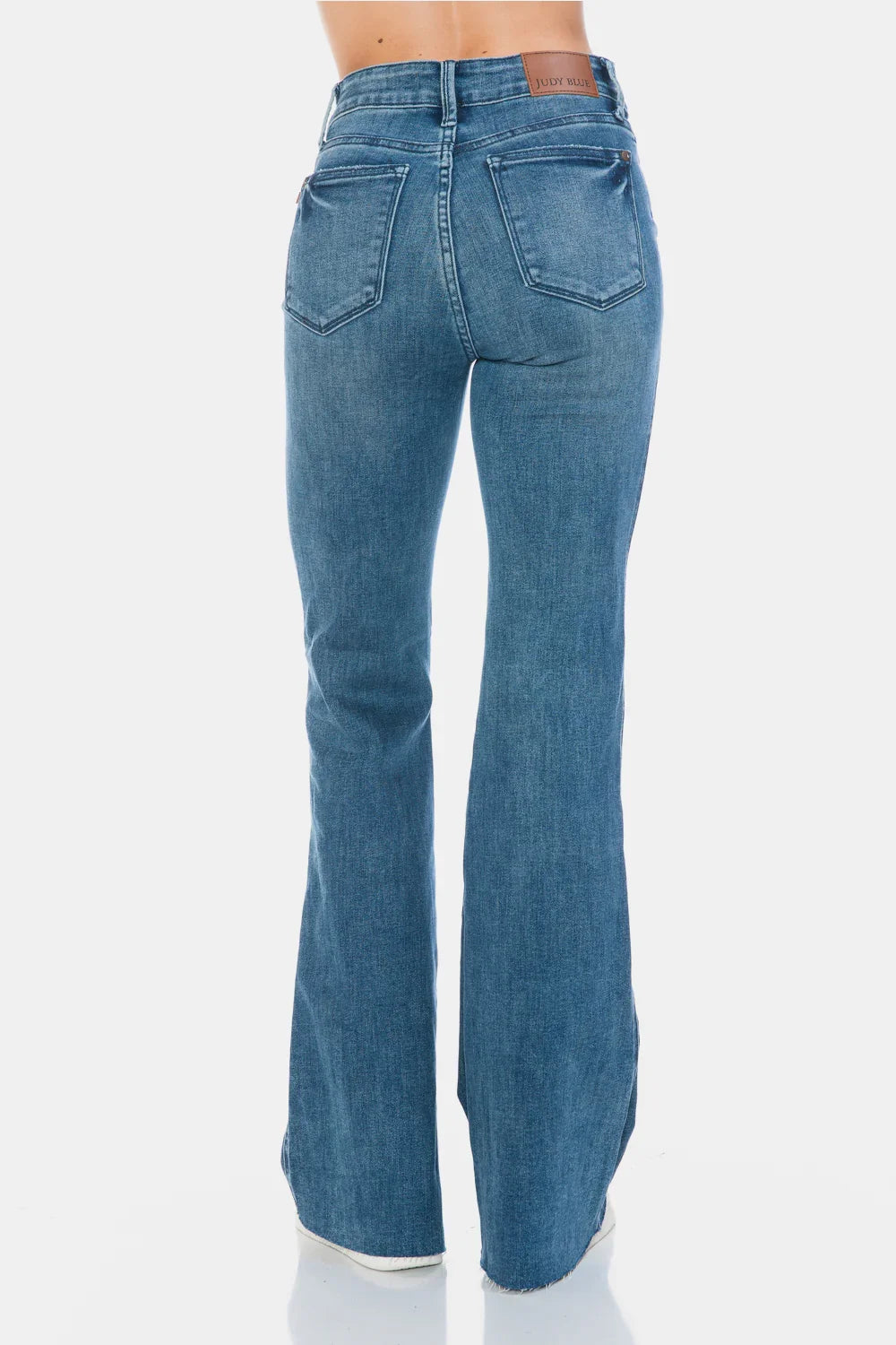 Judy Blue Full Size Tummy Control Cut Hem Flare Jeans Judy Blue