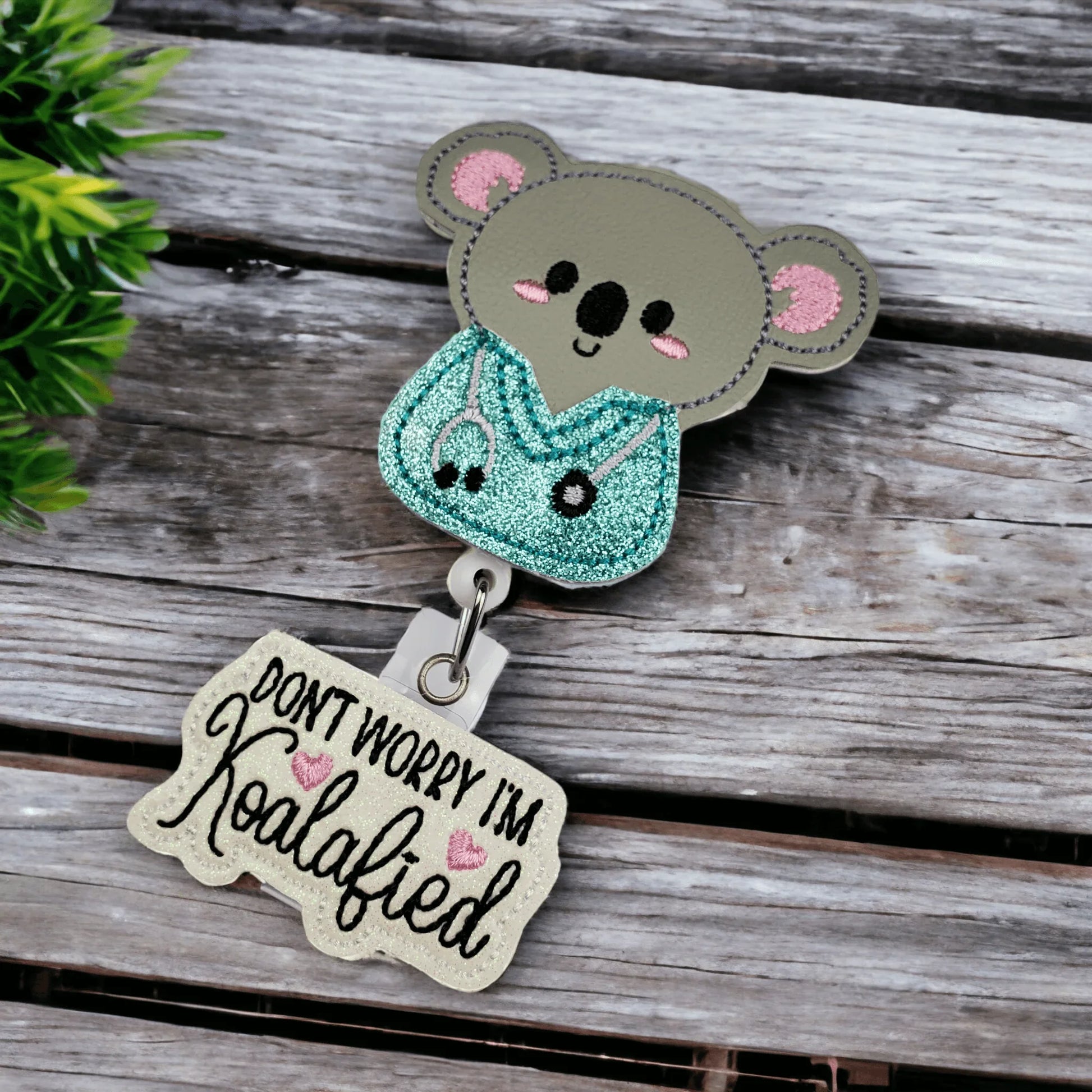 Koalafied Nurse Badge Pal badge reel