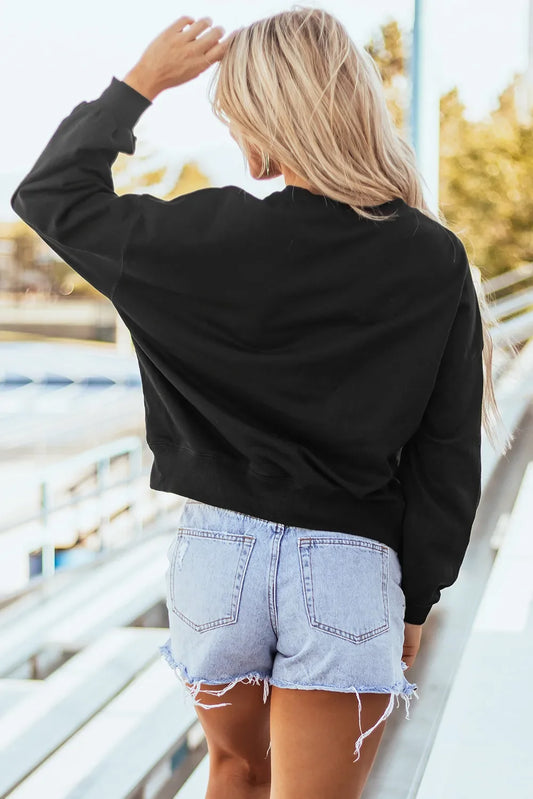 GAME DAY Round Neck Long Sleeve Sweatshirt Sweatshirt