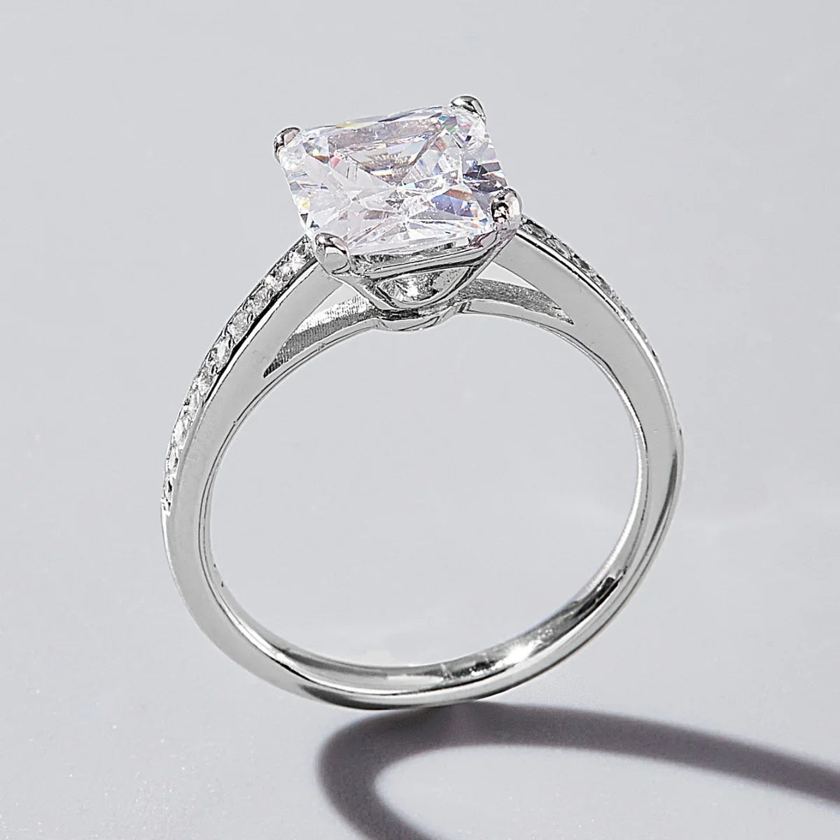 925 Sterling Silver Zircon Ring ring