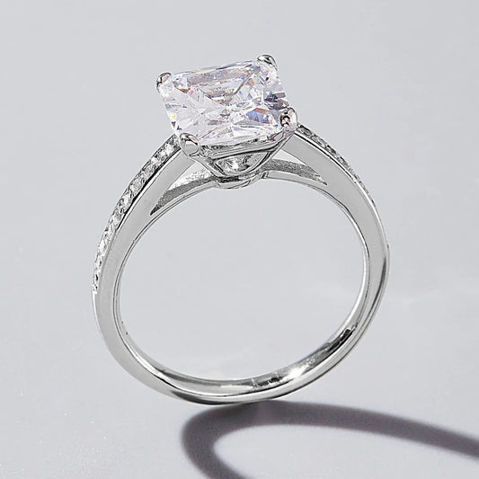 925 Sterling Silver Zircon Ring ring