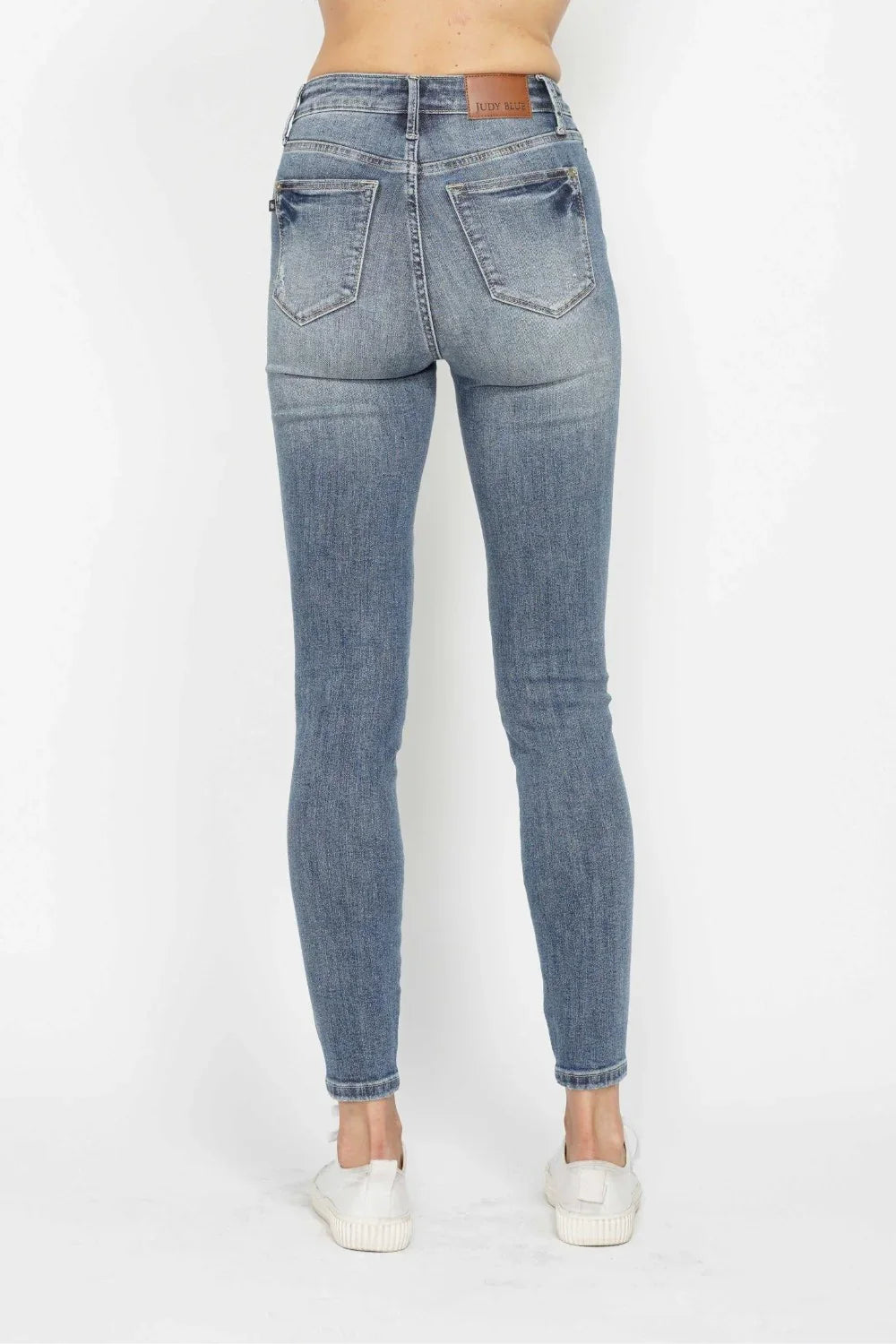 Judy Blue Full Size Tummy Control Contrast Wash Skinny Jeans Judy Blue