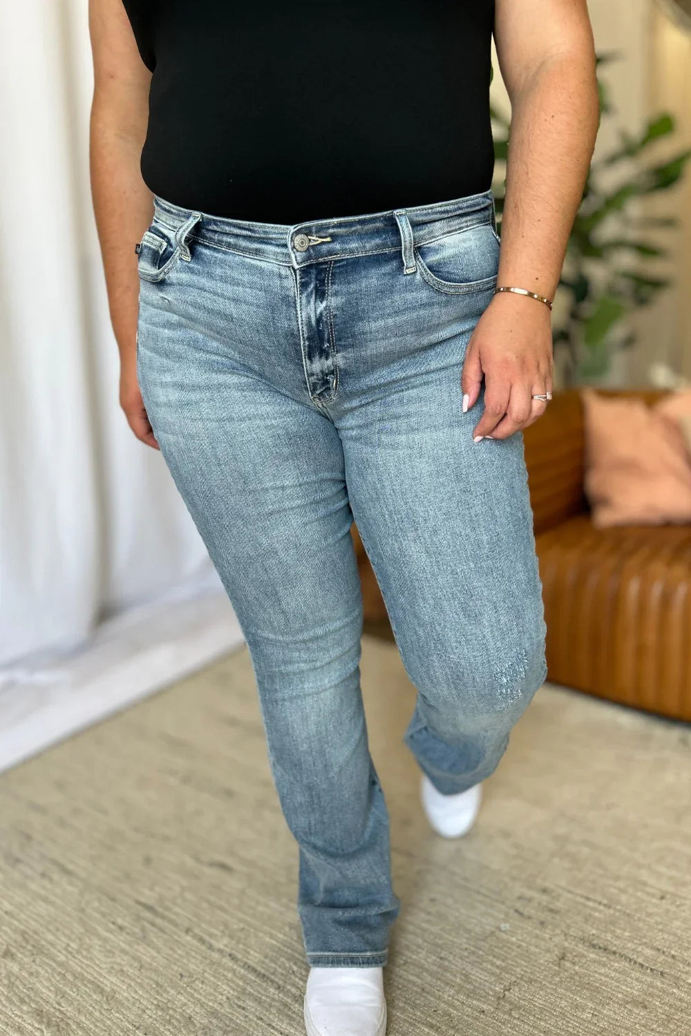 Judy Blue Full Size Medium Rise Bootcut Jeans Judy Blue