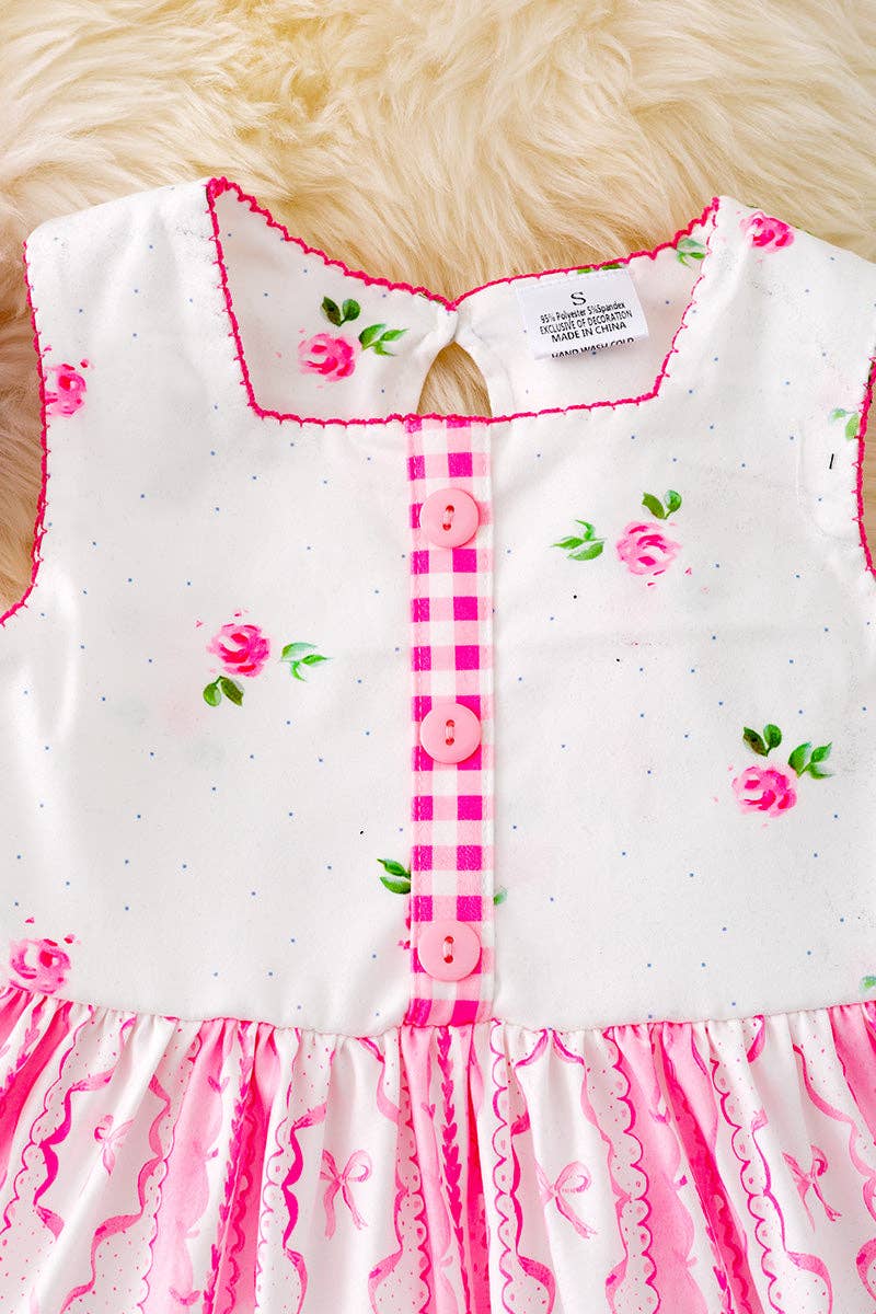 Chick coquette floral dress w/ lace detail