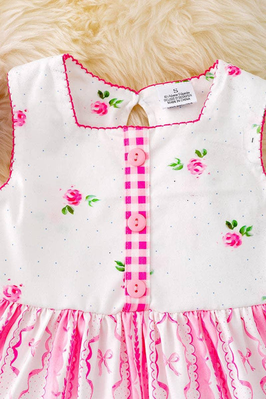 Chick coquette floral dress w/ lace detail