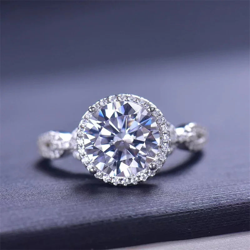 3 Carat 925 Sterling Silver Moissanite Ring ring Silver