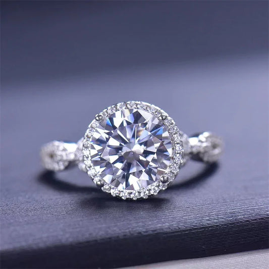 3 Carat 925 Sterling Silver Moissanite Ring ring Silver