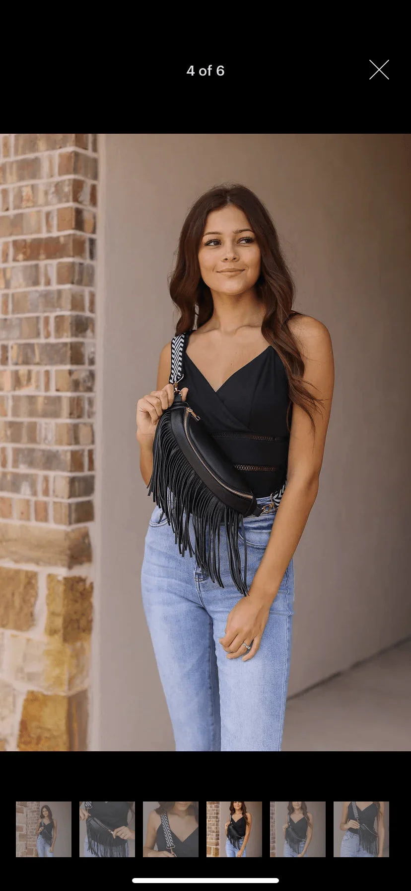 the Black Valentina Crossbody Bag
