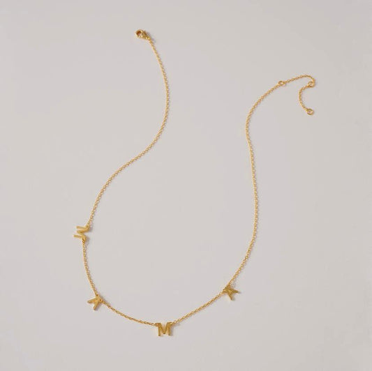 MAMA Letter Charm Short Necklace