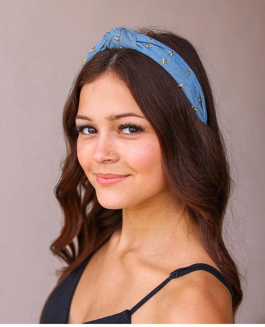 Denim Headbands Light Blue