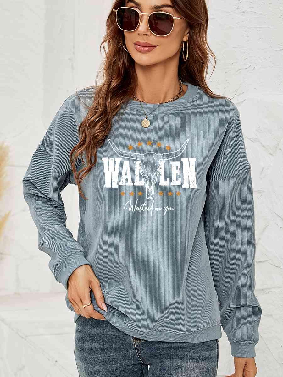 THE HELL I WON'T Graphic Sweatshirt Sweatshirt French Blue