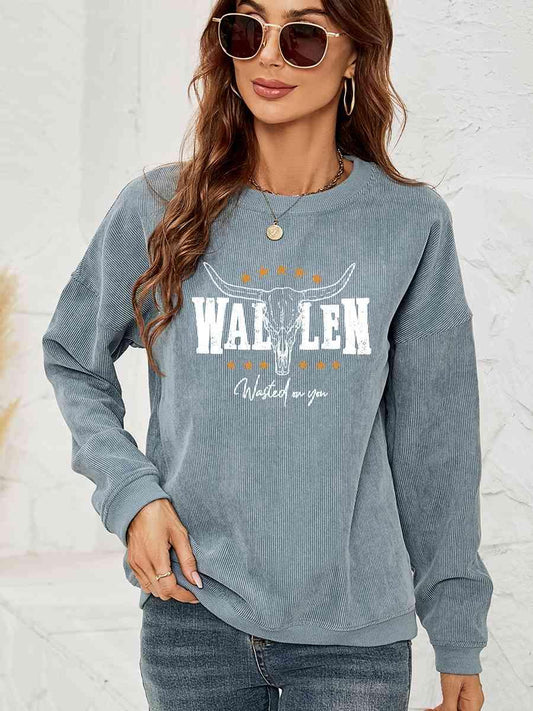 THE HELL I WON'T Graphic Sweatshirt Sweatshirt French Blue