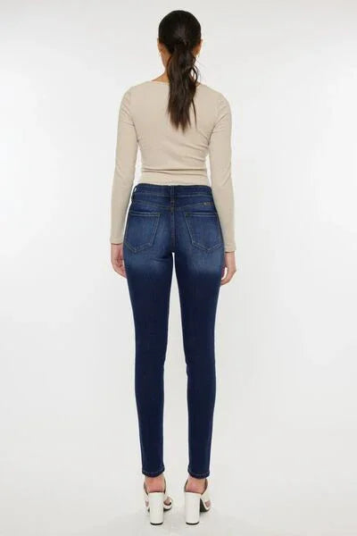 Kancan Mid Rise Gradient Skinny Jeans pants