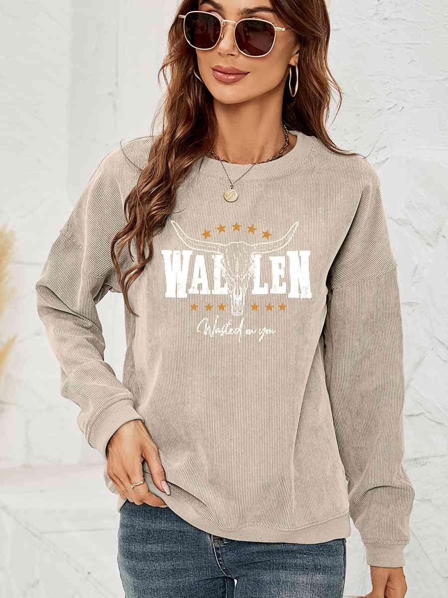 THE HELL I WON'T Graphic Sweatshirt Sweatshirt Sand