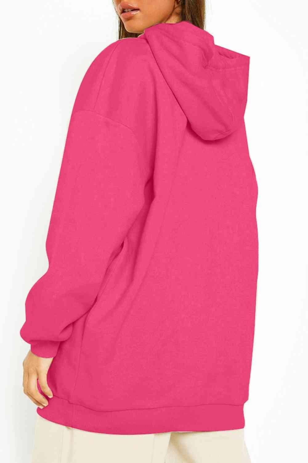 Simply Love Simply Love Full Size LET’S GO GIRLS Graphic Dropped Shoulder Hoodie Sweatshirt