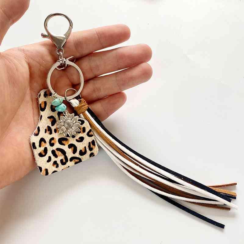 Turquoise Fringe Detail Key Chain Keychain Style D One Size