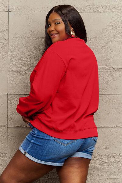 Simply Love Full Size IN MY LOVER ERA Round Neck Sweatshirt Sweatshirt