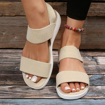 Rubber Open Toe Low Heel Sandals Sandals