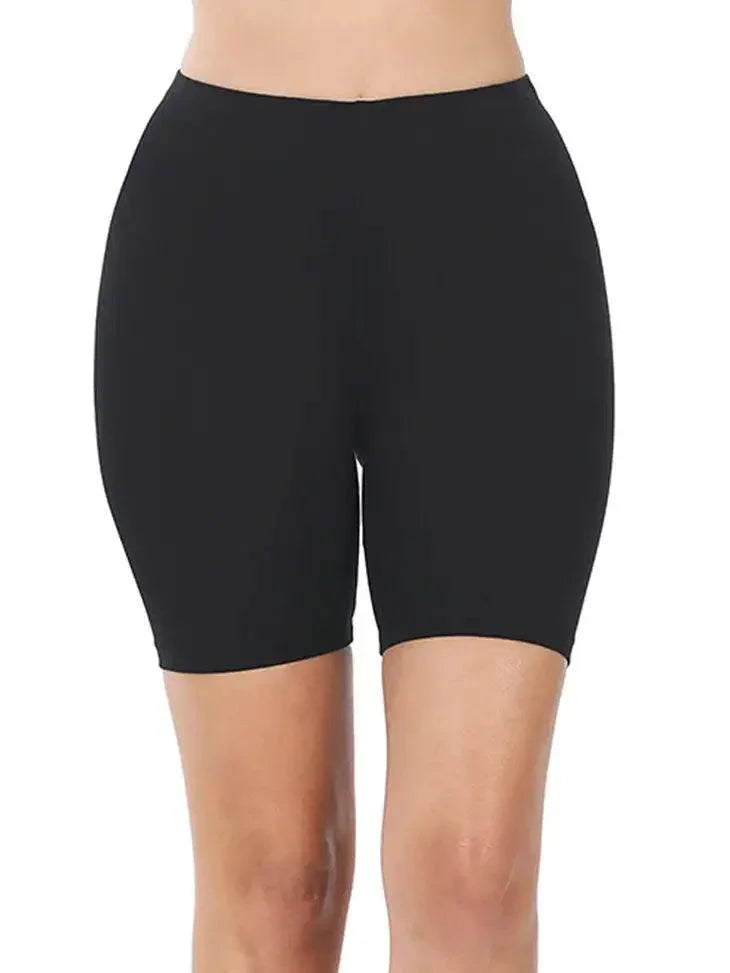 Premium Cotton Leggings Biker Shorts Shorts Black