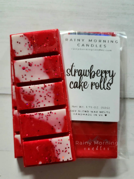 Strawberry Cake Rolls Snap Bar Wax Melts candles
