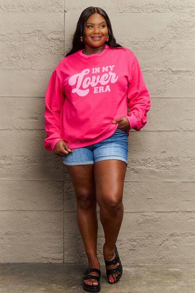 Simply Love Full Size IN MY LOVER ERA Round Neck Sweatshirt Sweatshirt