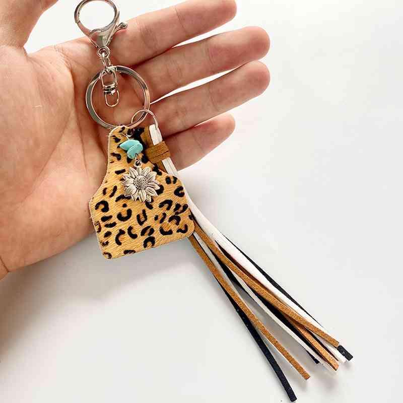 Turquoise Fringe Detail Key Chain Keychain Style F One Size