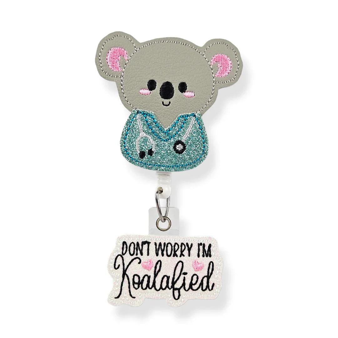 Koalafied Nurse Badge Pal badge reel