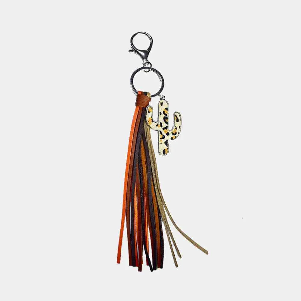 Cactus Keychain with Tassel Keychain