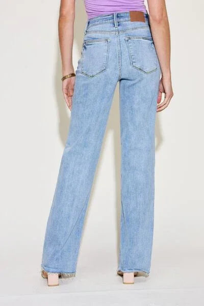 Judy Blue Full Size V Front Waistband Straight Jeans Judy Blue