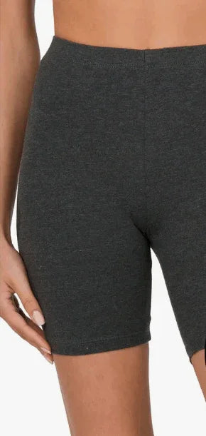 Premium Cotton Leggings Biker Shorts Shorts Charcoal