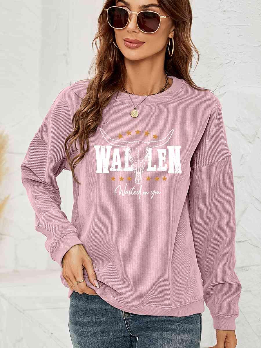 THE HELL I WON'T Graphic Sweatshirt Sweatshirt Dusty Pink