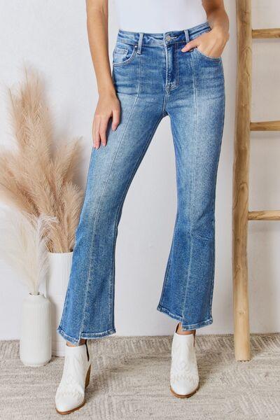 RISEN Full Size High Rise Ankle Flare Jeans pants Medium