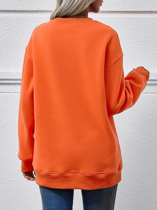 Letter Graphic Dropped Shoulder Sweatshirt Sweatshirt