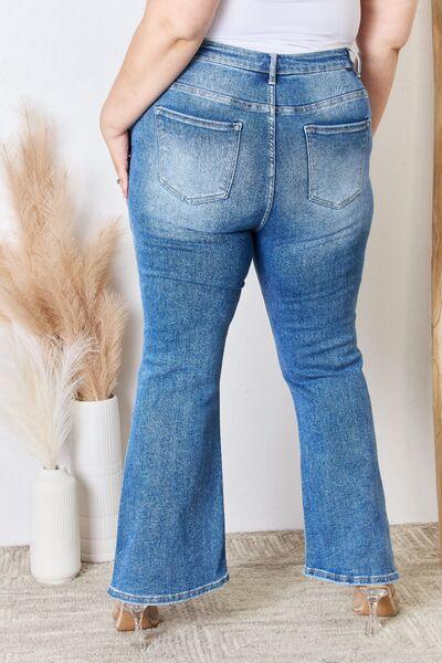RISEN Full Size High Rise Ankle Flare Jeans pants
