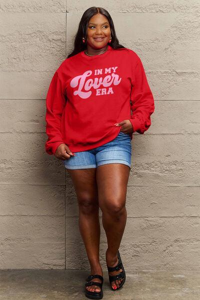 Simply Love Full Size IN MY LOVER ERA Round Neck Sweatshirt Sweatshirt