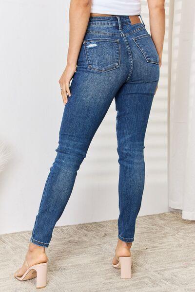 Judy Blue Full Size High Waist Distressed Slim Jeans pants