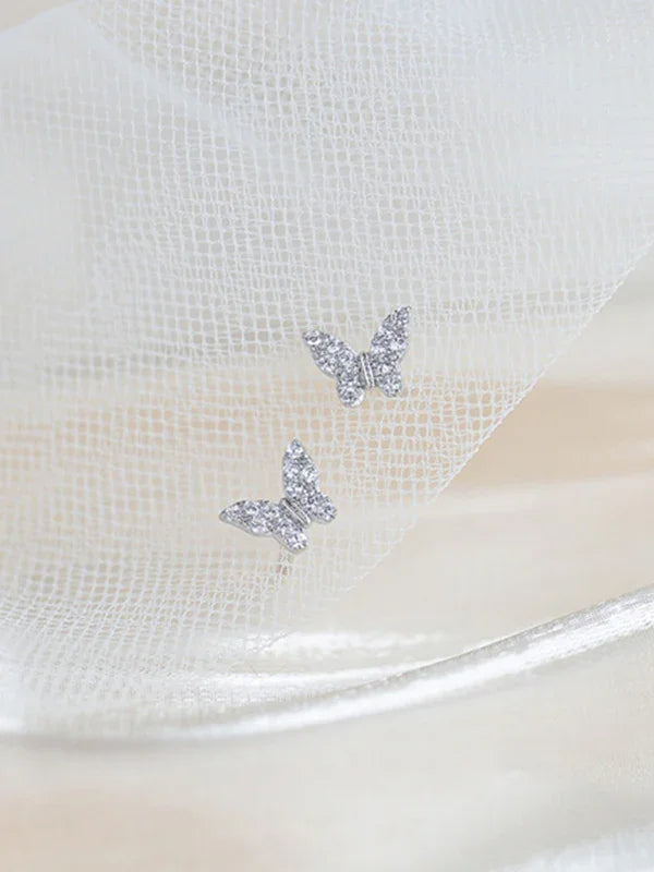 New Fashion Niche Design Butterfly Silver Needle Earrings earrings