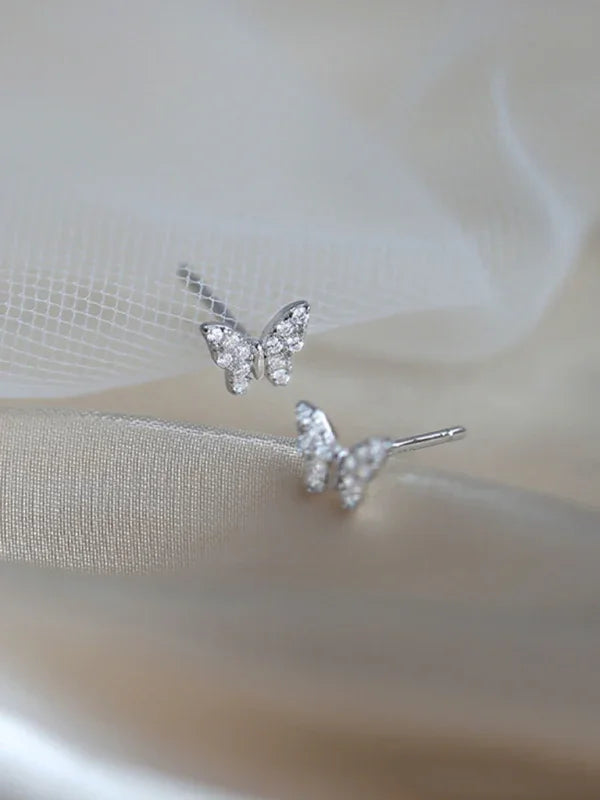 New Fashion Niche Design Butterfly Silver Needle Earrings earrings
